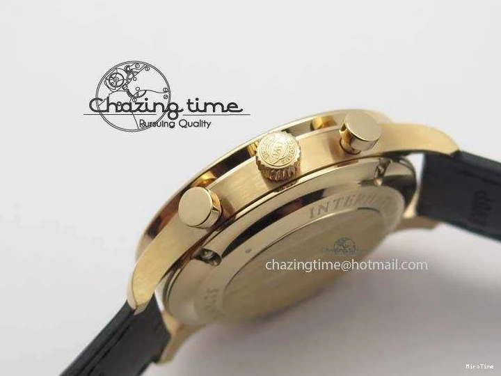 MIROTIME 0325 Classic Portuguese IW371482 ZF 1:1 Best Edition RG Gray Dial Gold Markers On Black Leather Strap A 7265